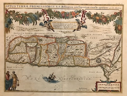 Mercator Gerard - Hondius Jodocus Situs Terrae Promissionis S.S. Bibliorum intelligentiam exacte aperiens per Chr. Adrichom 1638 Amsterdam 